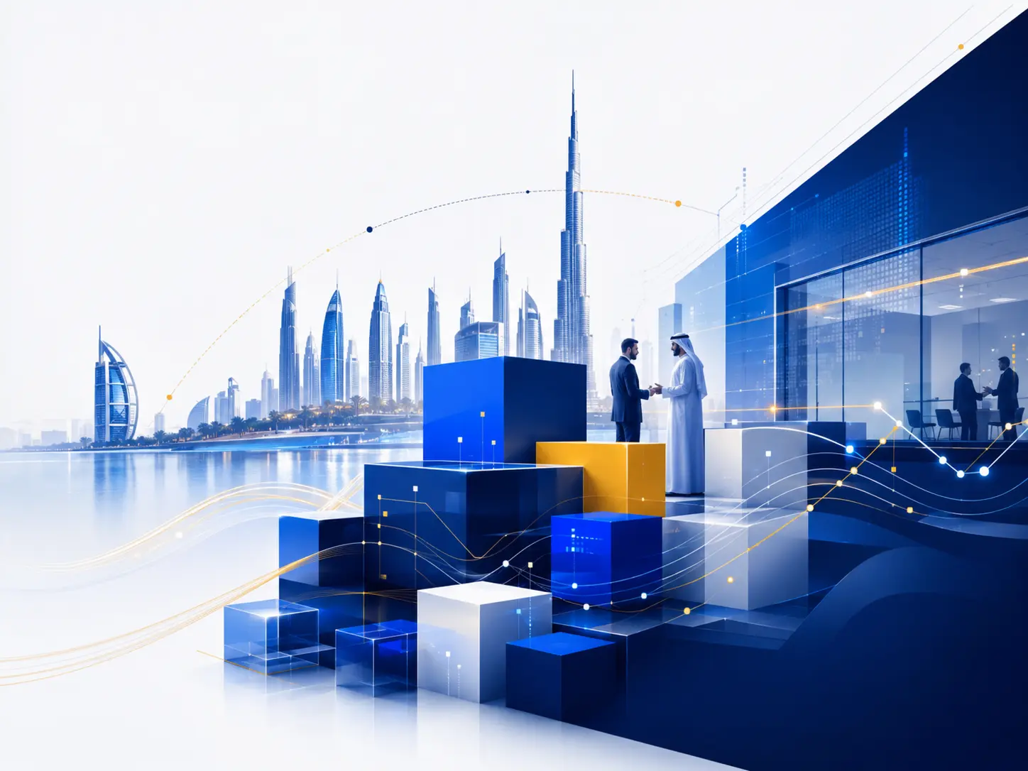 Dubai business transformation and modernization concept